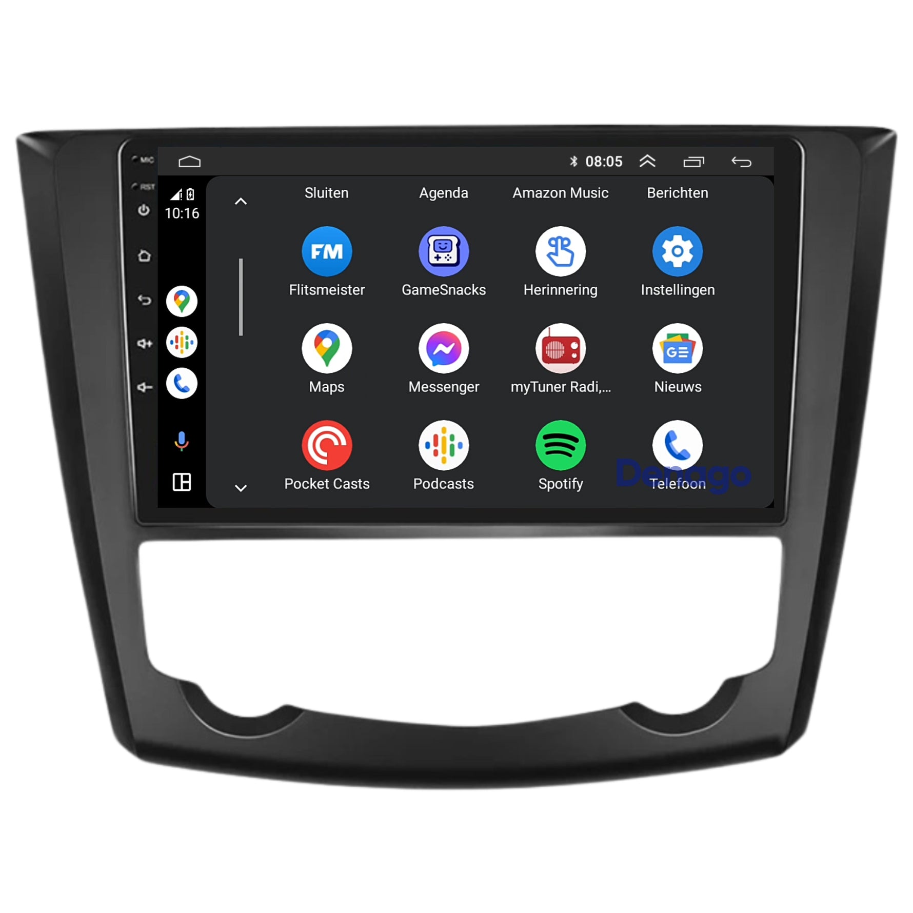 Renault Kadjar CarPlay autoradio | 2015 t/m 2018 | Denago DNG-A128 | 9 inch | Android 13 | Draadloos CarPlay & Android Auto