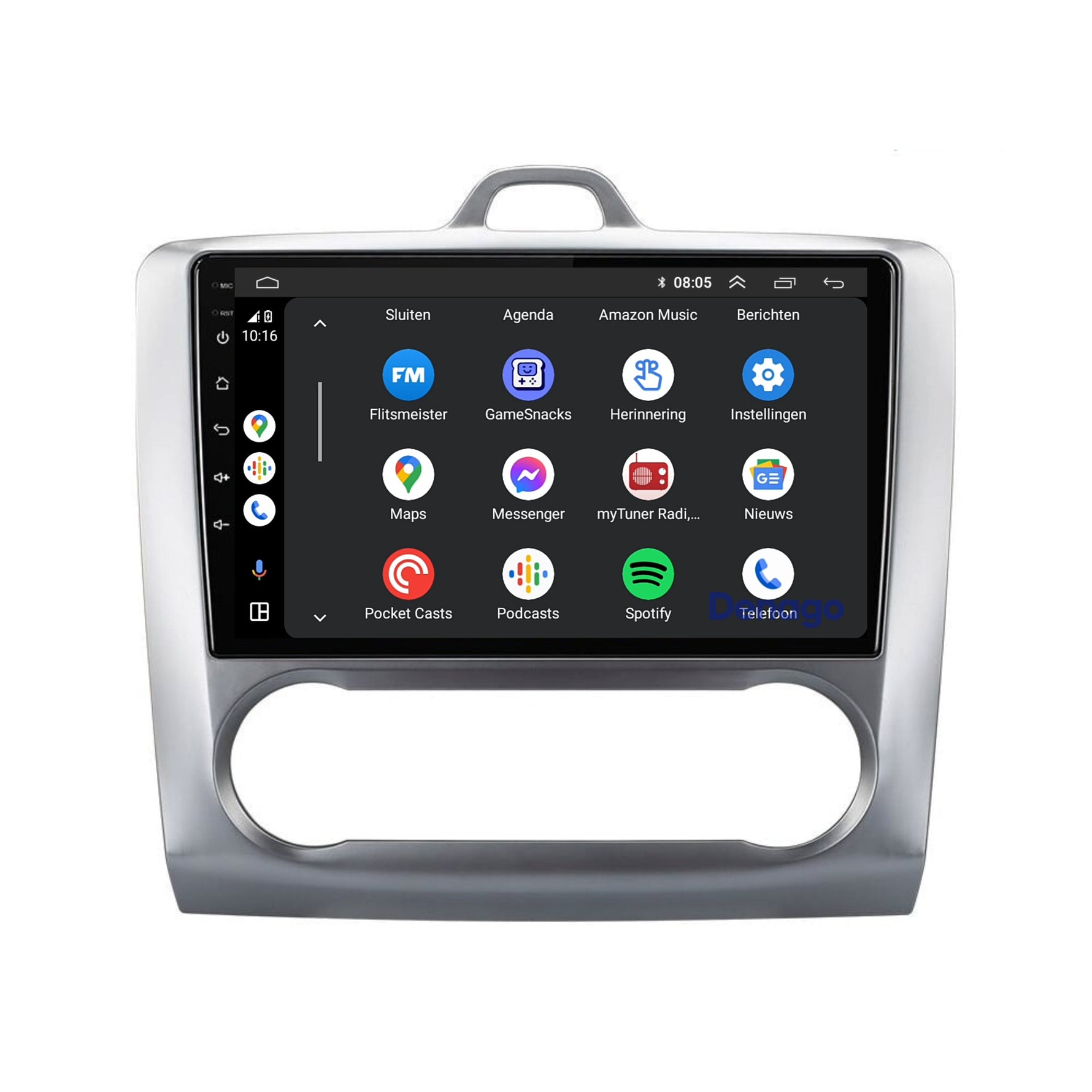 Ford Focus CarPlay autoradio | 2005 t/m 2010 | Denago DNG-A22 | 9 inch | Android 13 | Draadloos CarPlay & Android Auto
