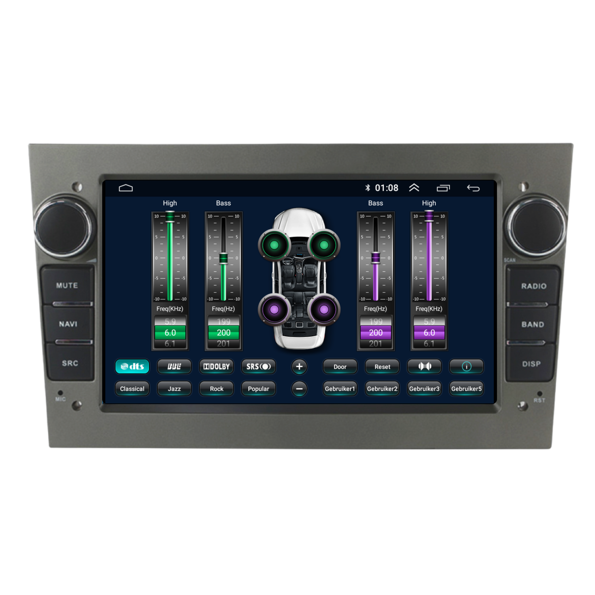 Opel CarPlay & Android Auto autoradio | 2000 t/m 2013 | Android 15 | Davilon | Opel Grijs-5