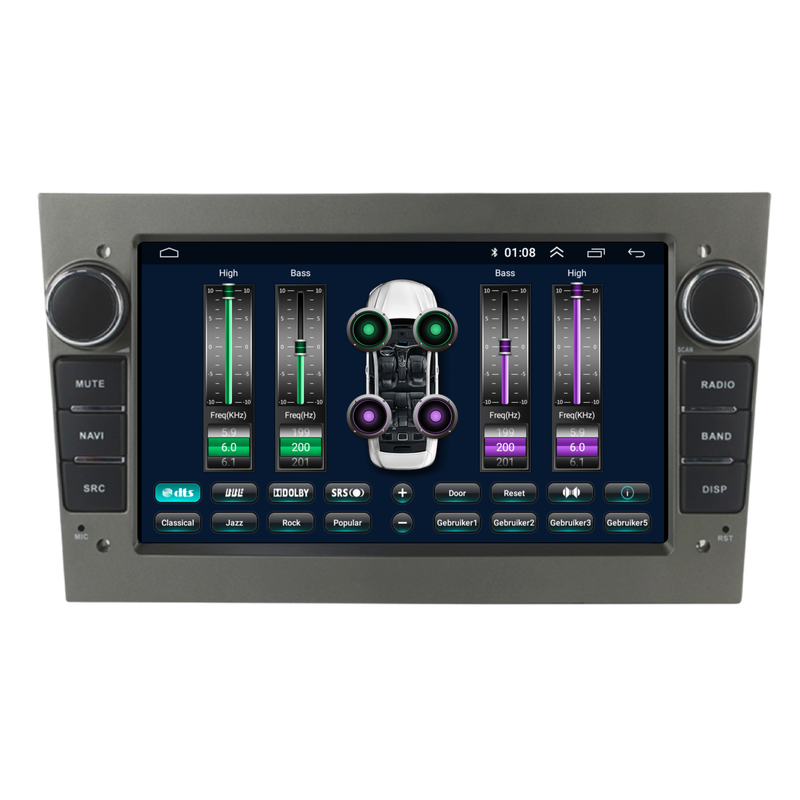 Opel CarPlay & Android Auto autoradio | 2000 t/m 2013 | Android 15 | Davilon | Opel Grijs-5