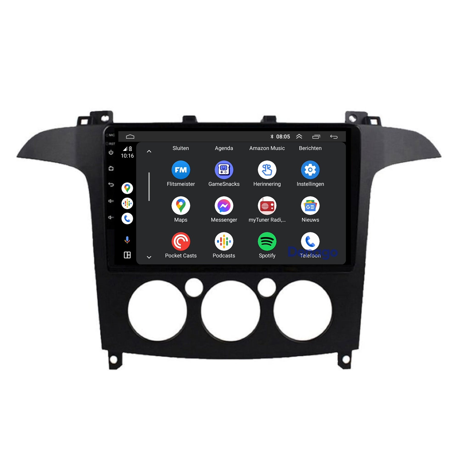 Ford S-Max CarPlay autoradio | 2006 t/m 2008 | Denago DNG-A136 | 9 inch | Android 13 | Draadloos CarPlay & Android Auto