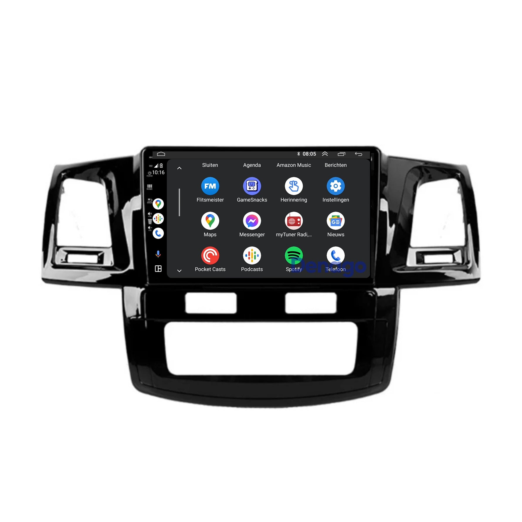 Toyota Hilux CarPlay autoradio | 2008 t/m 2016 | Denago DNG-A252 | 9 inch | Android 13 | Draadloos CarPlay & Android Auto