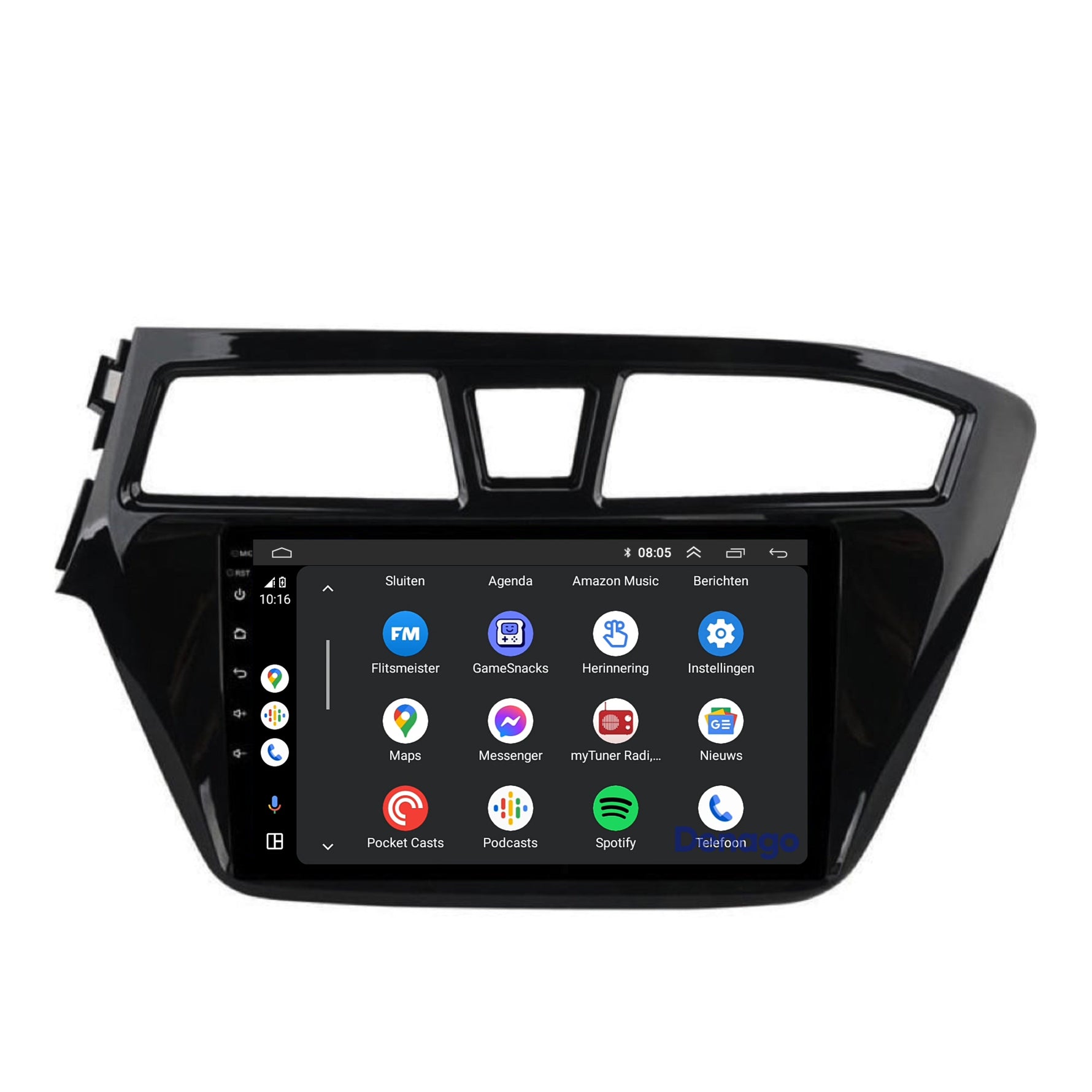 Hyundai i20 CarPlay autoradio | 2015 t/m 2019 | Denago DNG-A142 | 9 inch | Android 13 | Draadloos CarPlay & Android Auto