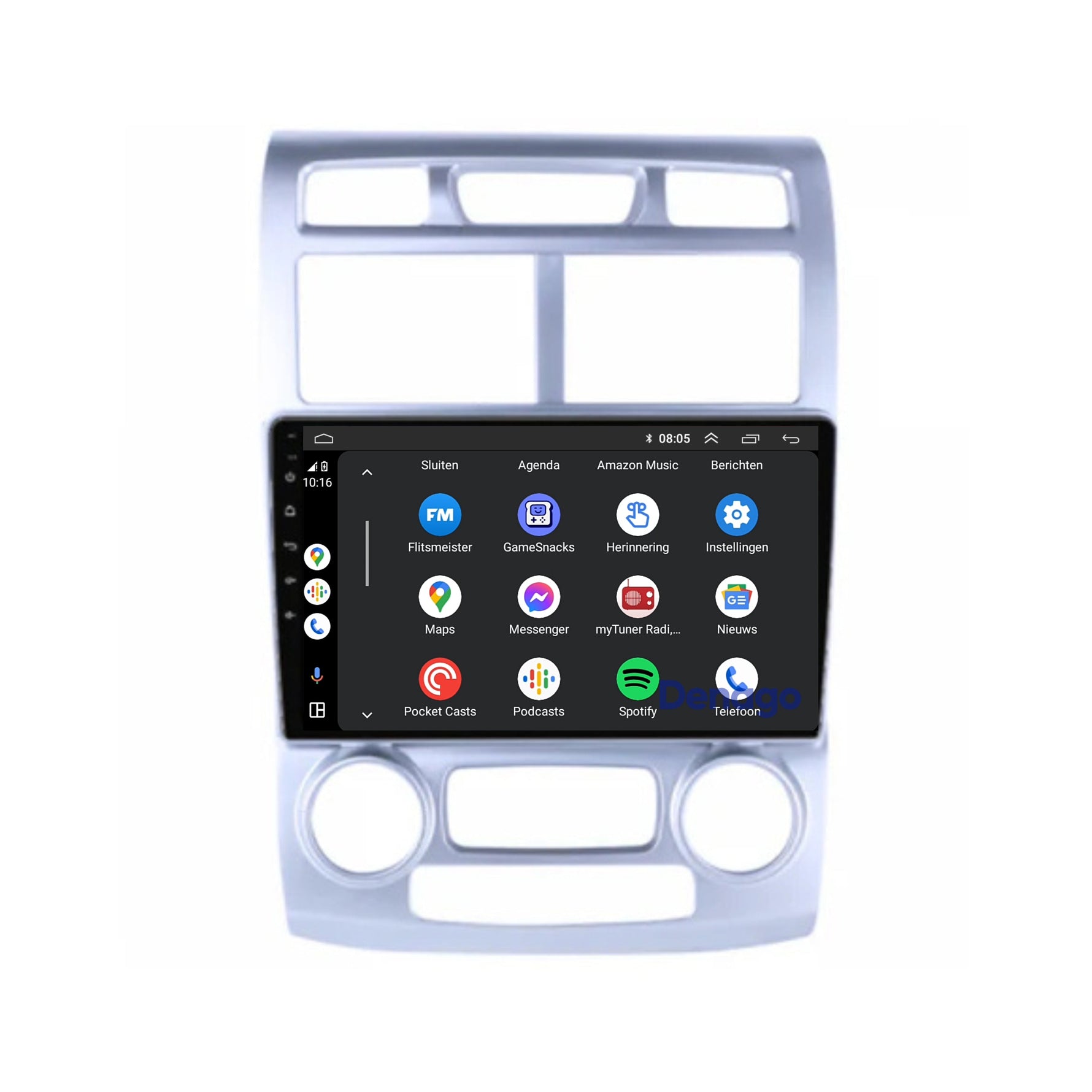 Kia Sportage CarPlay autoradio | 2004 t/m 2010 | Denago DNG-A212 | 9 inch | Android 13 | Draadloos CarPlay & Android Auto