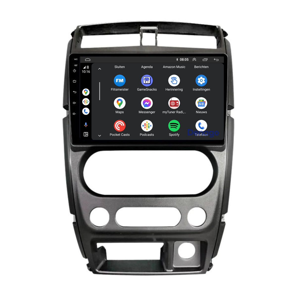 Suzuki Jimny CarPlay autoradio | 2005 t/m 2018 | Denago DNG-A334 | 9 inch | Android 13 | Draadloos CarPlay & Android Auto-5