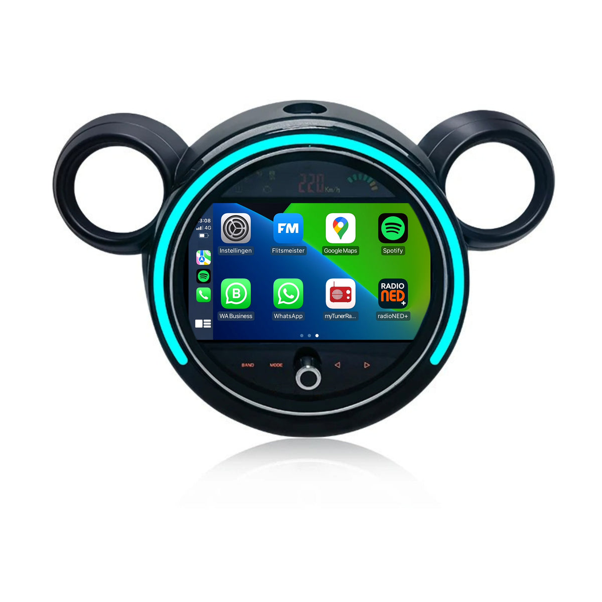 Mini Cooper Countryman R60 CarPlay & Android Auto autoradio | 2011 t/m 2014 | Android 15 | Davilon | Met LED-verlichting-1