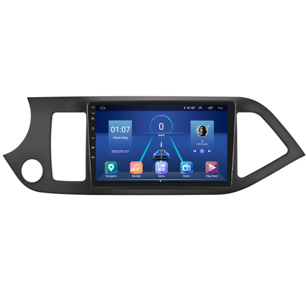Kia Picanto Android 13 autoradio CarPlay Android Auto 2011-2016-9