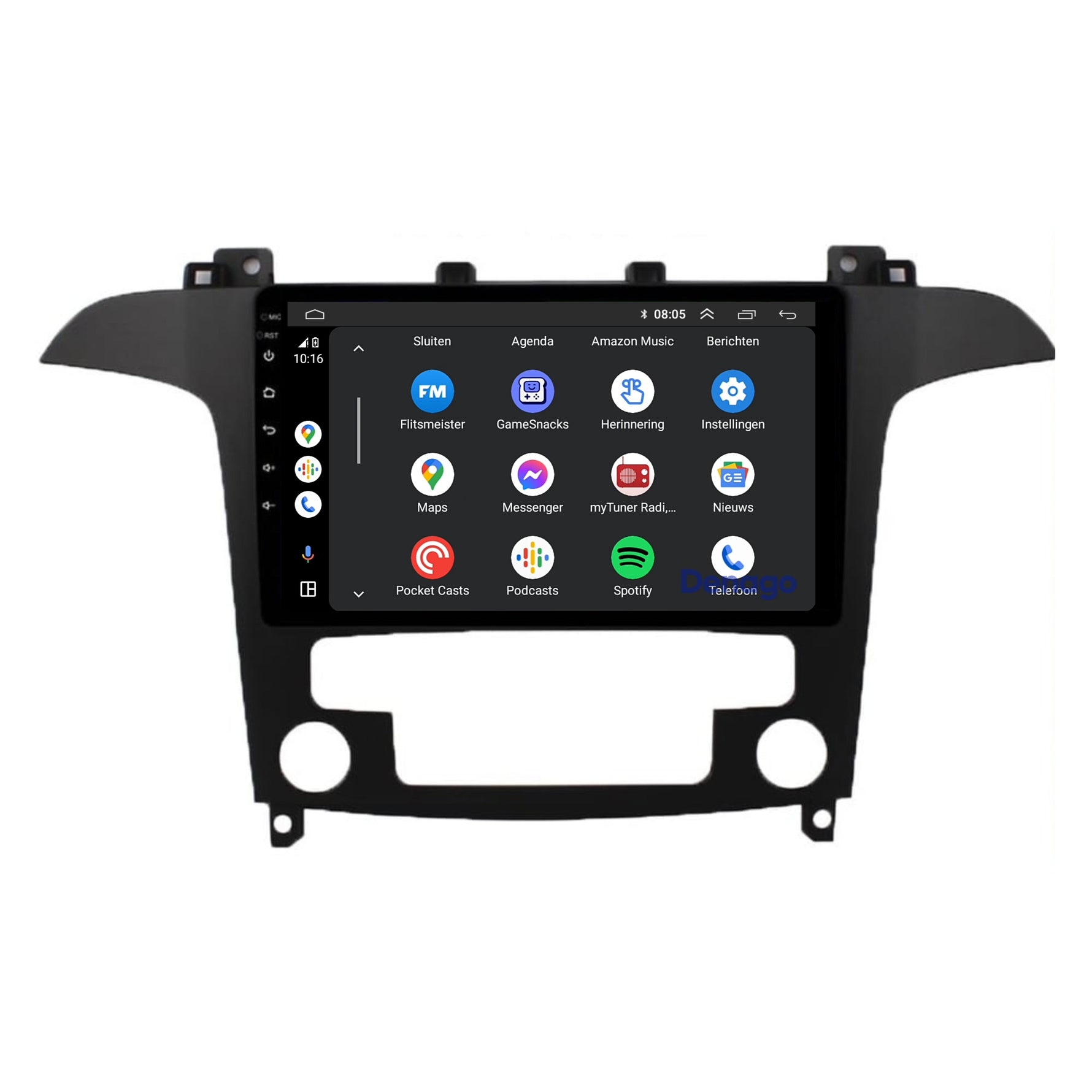 Ford S-Max CarPlay autoradio | 2006 t/m 2008 | Denago DNG-A134 | 9 inch | Android 13 | Draadloos CarPlay & Android Auto