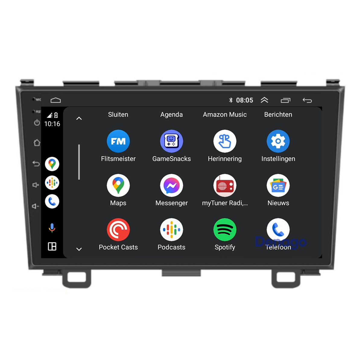 Honda CR-V CarPlay autoradio | 2007 t/m 2012 | Denago DNG-A100 | 9 inch | Android 13 | Draadloos CarPlay & Android Auto-5