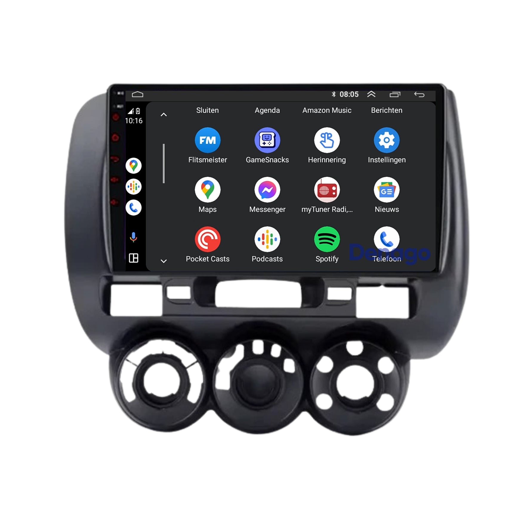 Honda Jazz CarPlay autoradio | 2002 t/m 2008 | Denago DNG-A291 | 9 inch | Android 13 | Draadloos CarPlay & Android Auto