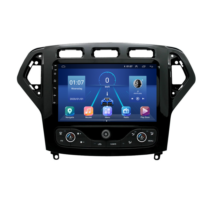 Ford Mondeo CarPlay & Android Auto autoradio | 2007 t/m 2014 | Android 15 | Davilon | Inclusief frame met airco-module-6