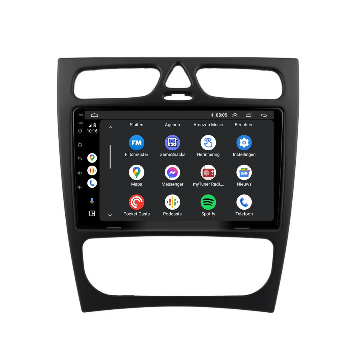 Mercedes C-Klasse W203 | Android 13 | Autoradio | 2000 t/m 2004 | CarPlay & Android Auto-3