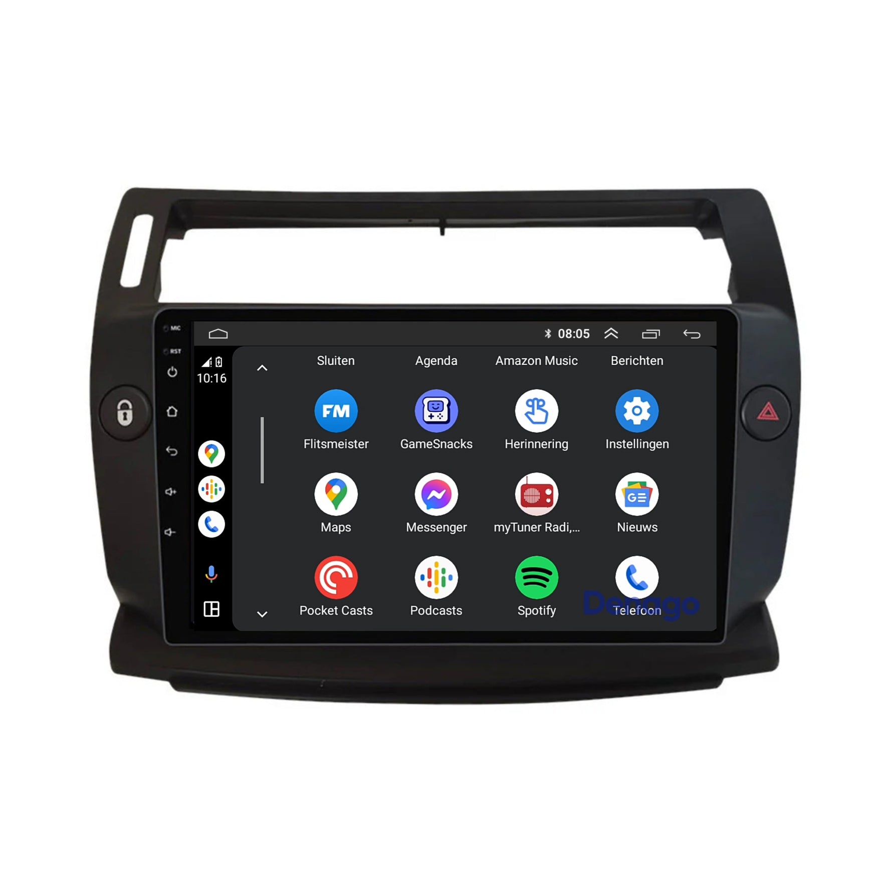 Citroën C4 CarPlay autoradio | 2004 t/m 2010 | Denago DNG-A318 | 9 inch | Android 13 | Draadloos CarPlay & Android Auto