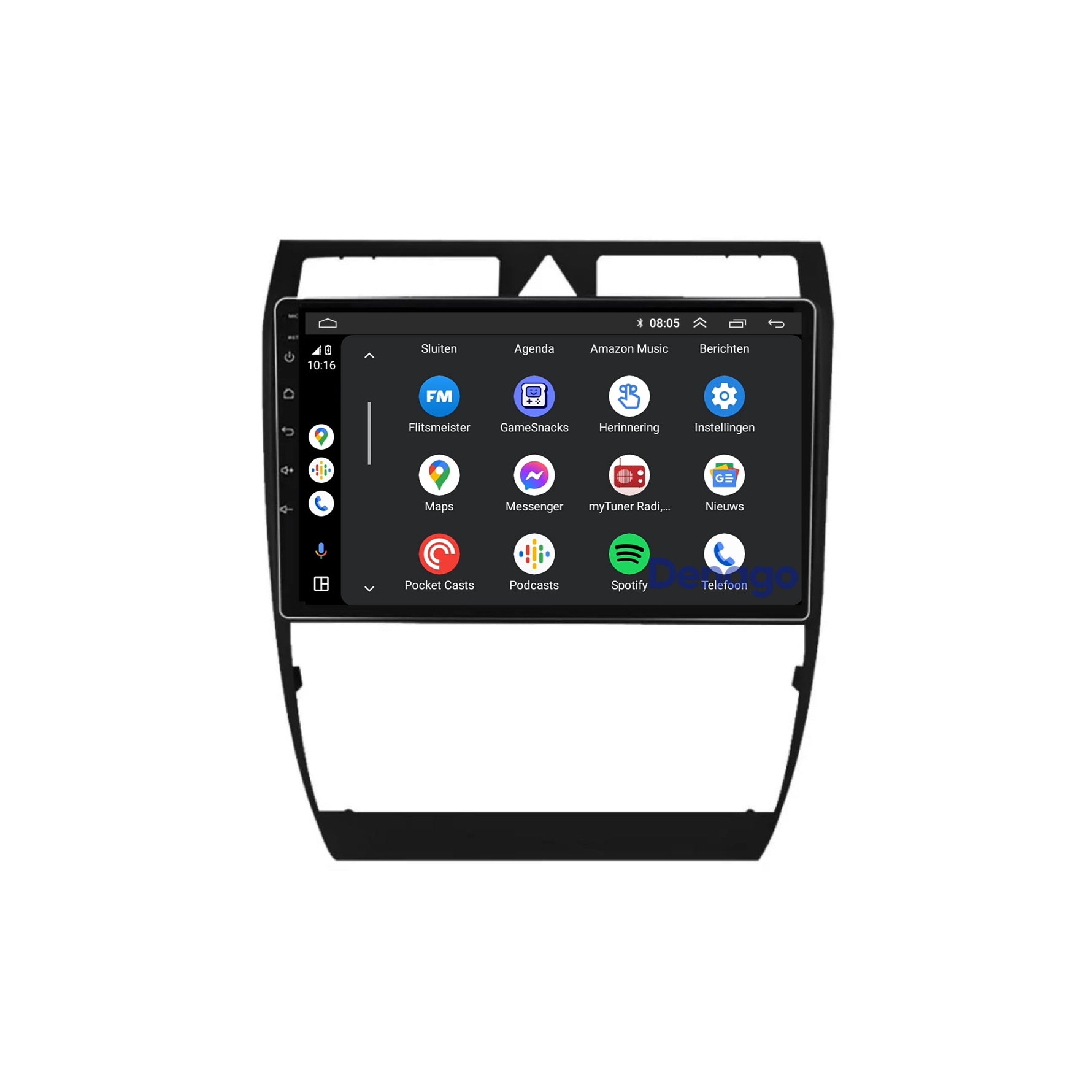 Audi A6 | S6 | RS6 | Allroad | CarPlay autoradio | 1999 t/m 2004 | Denago DNG-A196 | 9 inch | Android 13 | Draadloos CarPlay & Android Auto