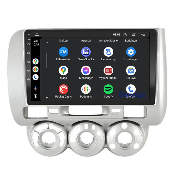 Honda Jazz CarPlay autoradio | 2008 t/m 2013 | Denago DNG-A156 | 9 inch | Android 13 | Draadloos CarPlay & Android Auto-5