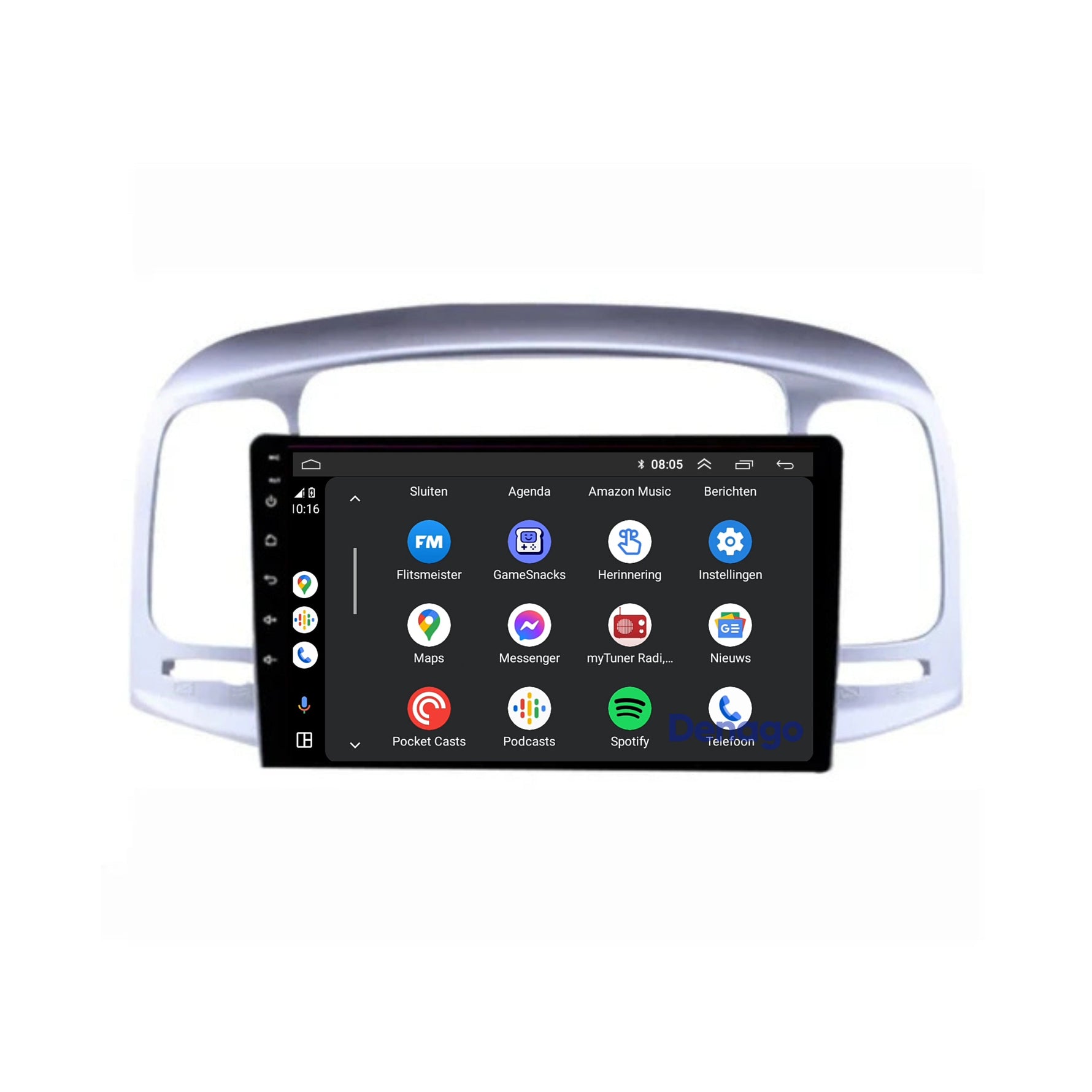 Hyundai Accent CarPlay autoradio | 2007 t/m 2011 | Denago DNG-A174 | 9 inch | Android 13 | Draadloos CarPlay & Android Auto