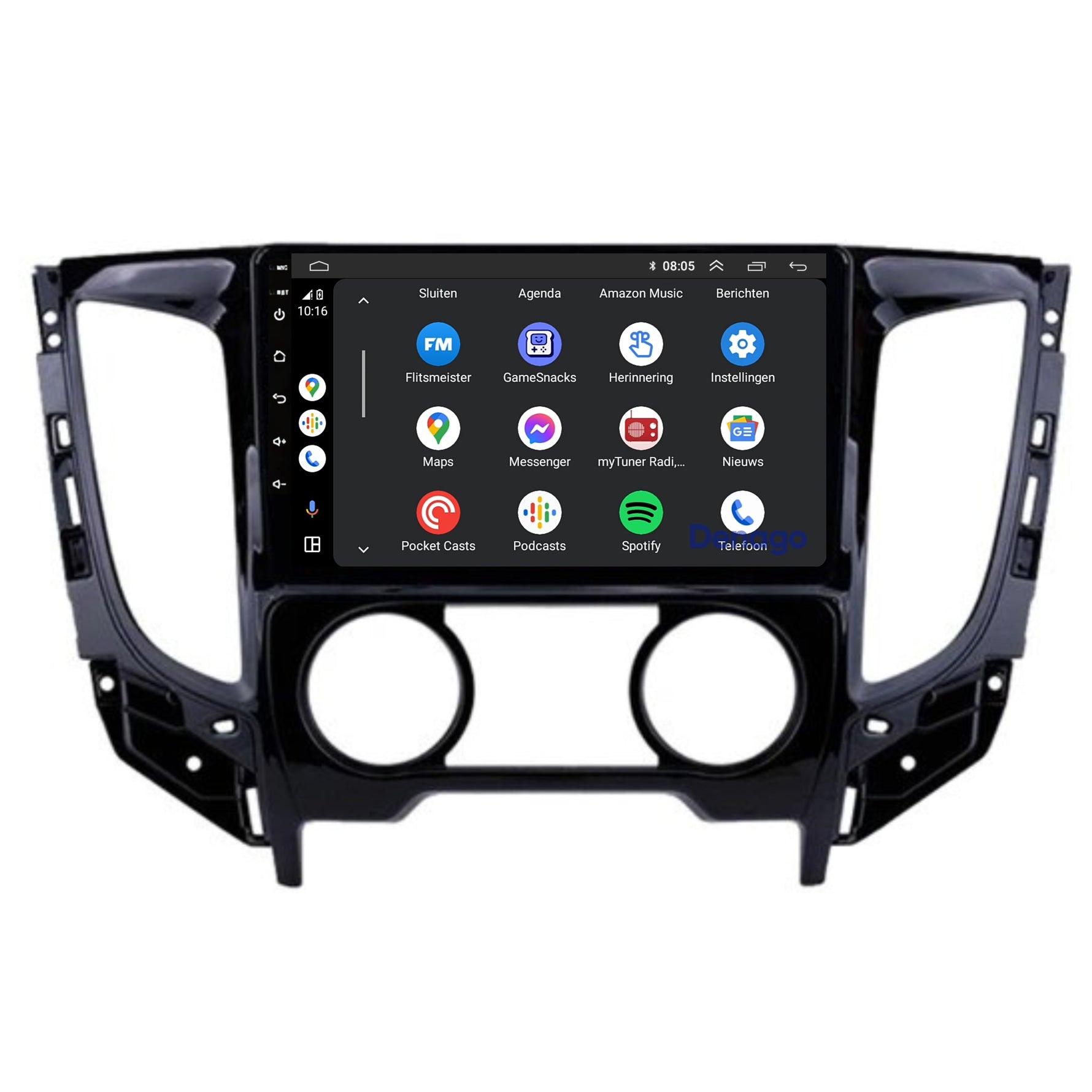 Mitsubishi L200 CarPlay autoradio | 2016 | Denago DNG-A185 | 9 inch | Android 13 | Draadloos CarPlay & Android Auto