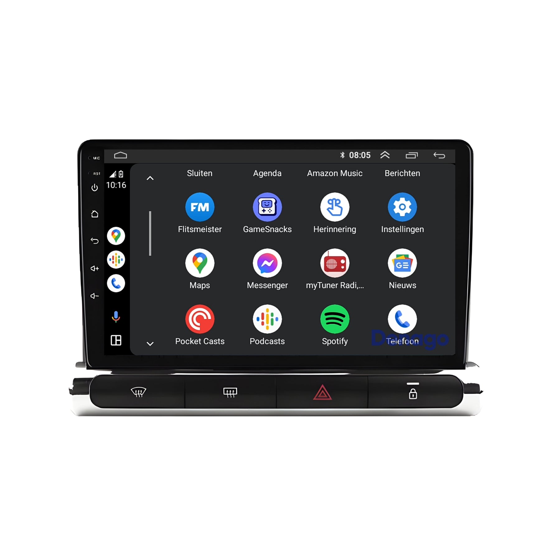 Citroën C3 CarPlay autoradio | Denago DNG-A307 |  9 inch | Android 13 | Draadloos CarPlay & Android Auto