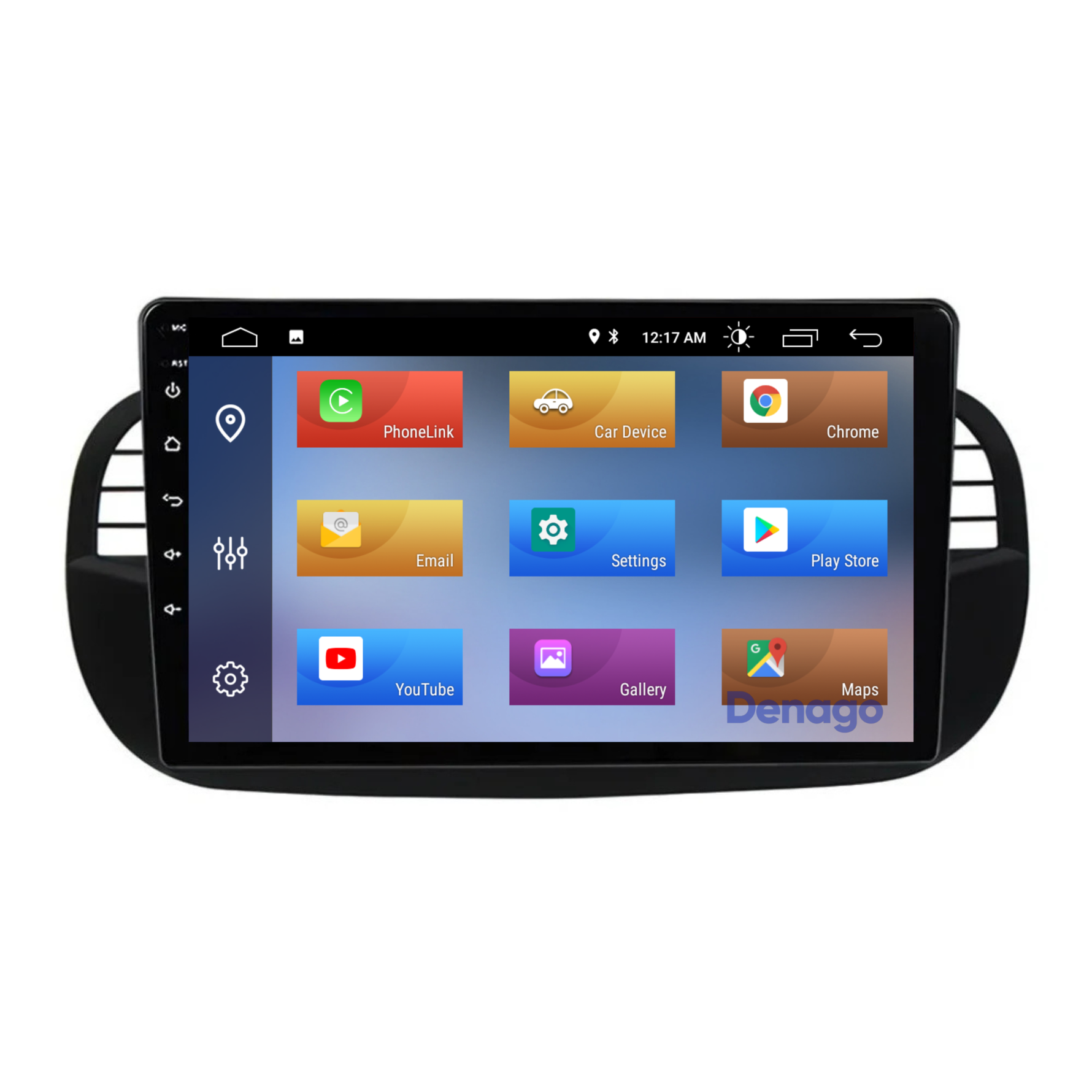 Fiat 500 CarPlay autoradio | 2007 t/m 2015 | Denago DNG-A66 | 9 inch | Android 13 | Draadloos CarPlay & Android Auto