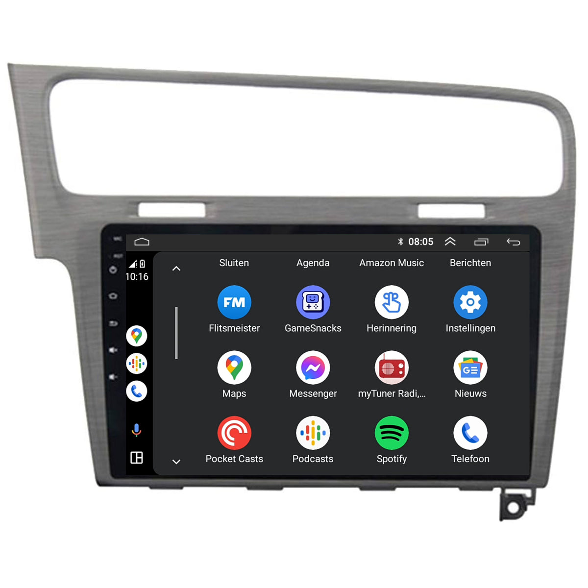 Volkswagen Golf 7 CarPlay & Android Auto autoradio | 2012 t/m 2020 | Android 15 | Davilon | Grijs-4
