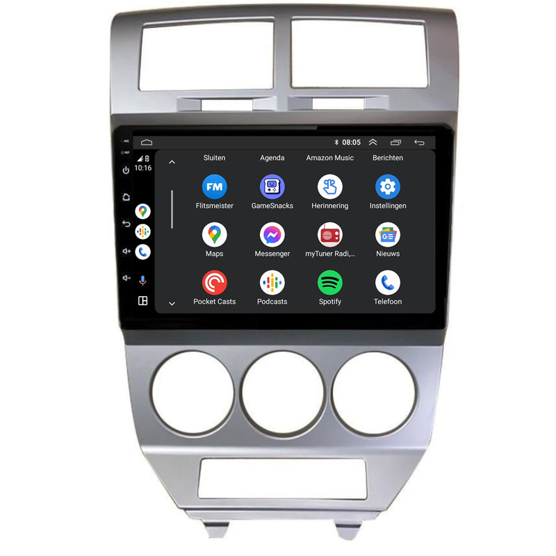 Dodge Caliber CarPlay & Android Auto autoradio | 2006 t/m 2010 | Android 15 | Davilon-5