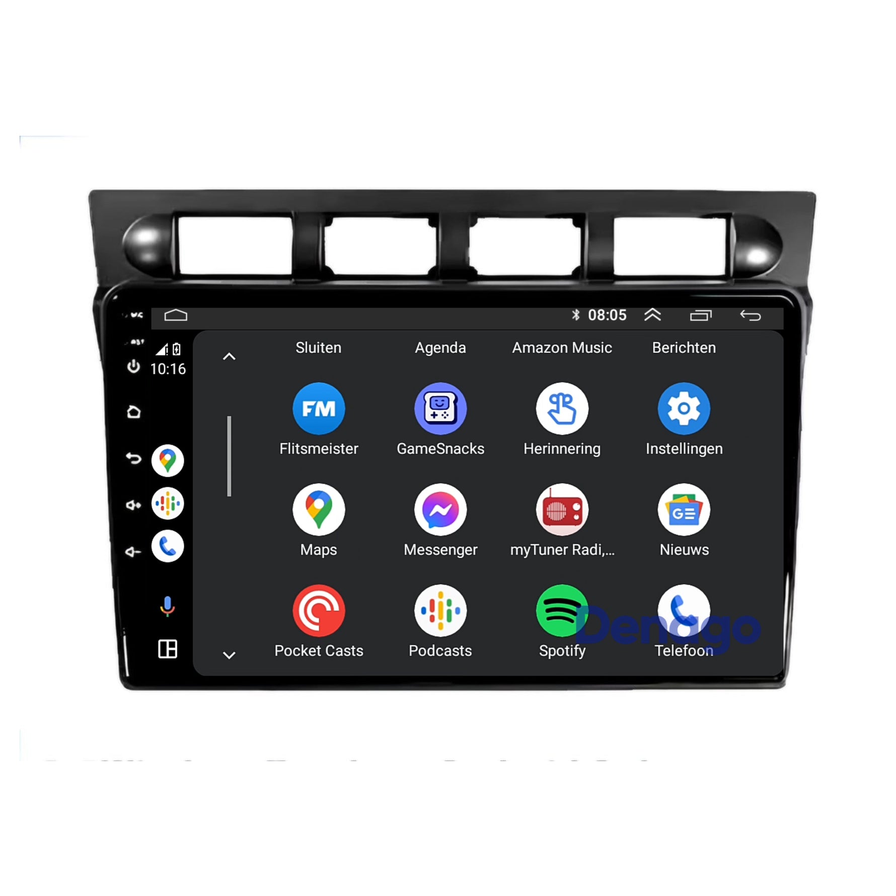 Kia Picanto CarPlay autoradio | 2003 t/m 2010 | Denago DNG-A237 | 9 inch | Android 13 | Draadloos CarPlay & Android Auto