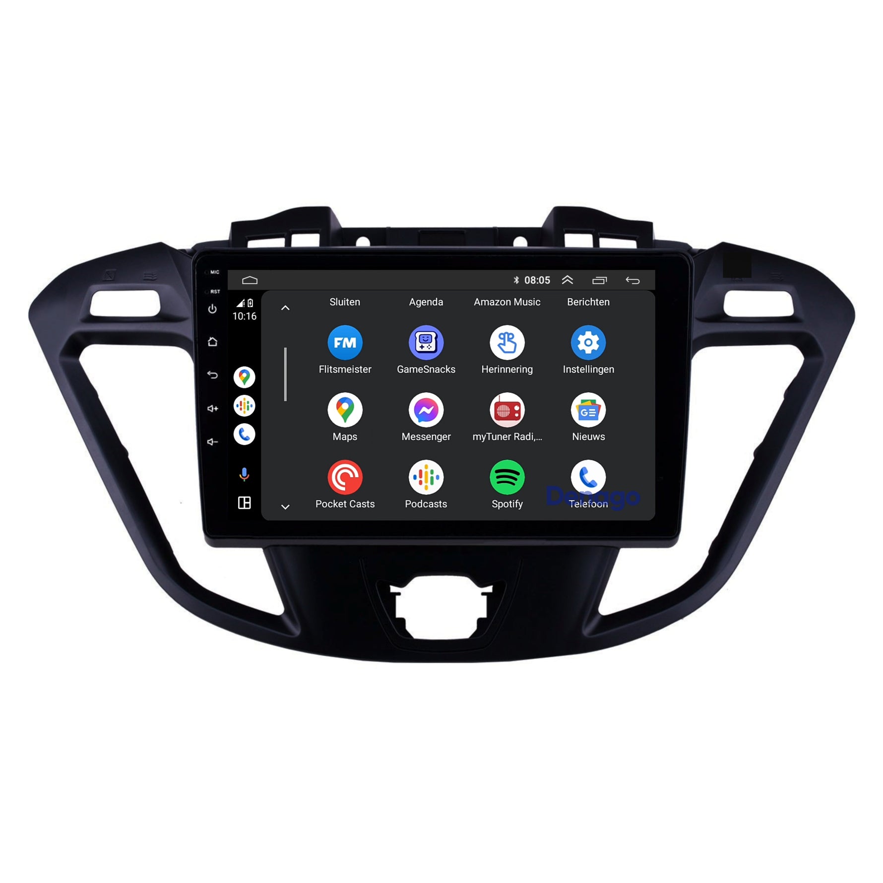 Ford Transit CarPlay autoradio | 2013 t/m 2018 | Denago DNG-A166 | 9 inch | Android 13 | Draadloos CarPlay & Android Auto