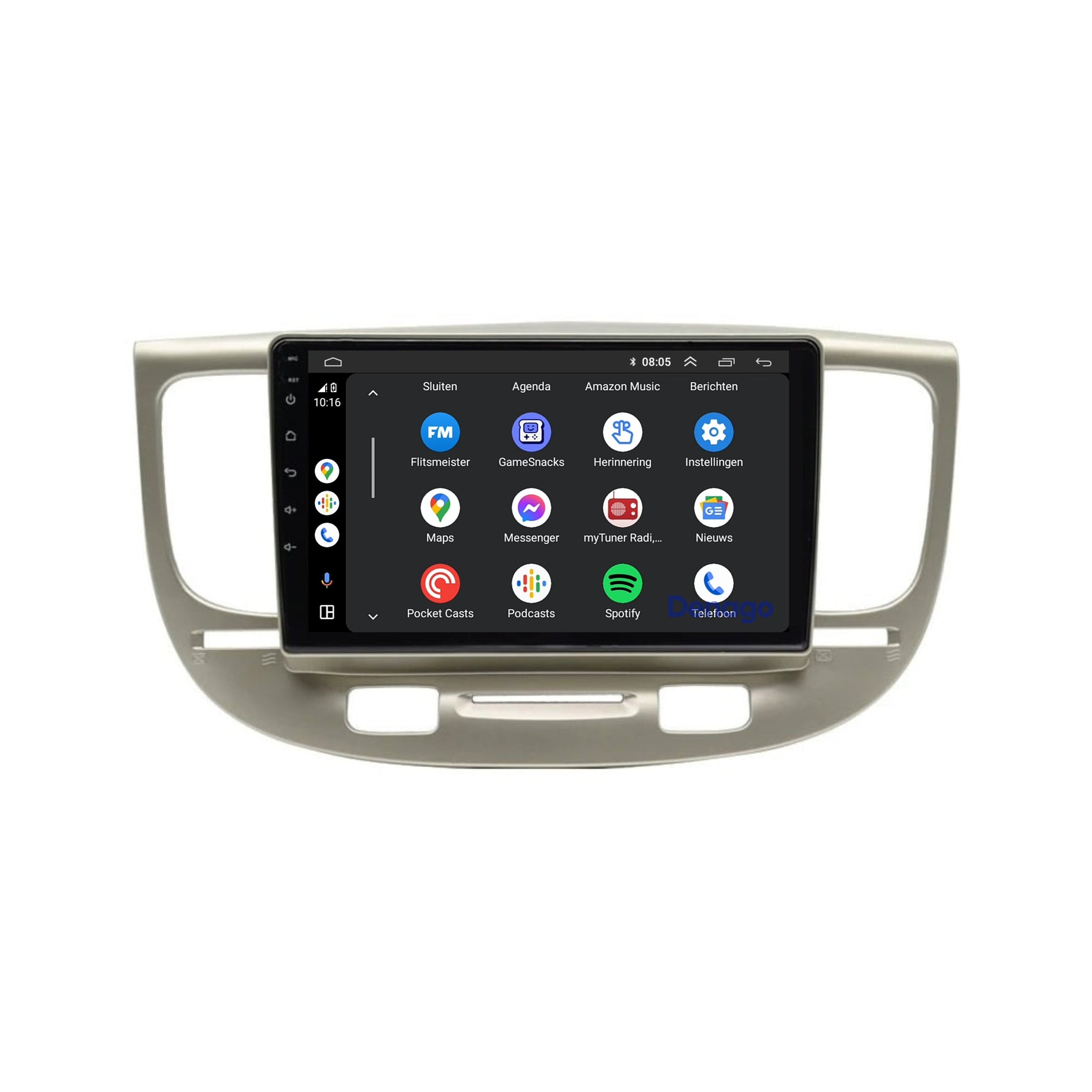 Kia Rio CarPlay autoradio | 2006 t/m 2010 | Denago DNG-A173 | 9 inch | Android 13 | Draadloos CarPlay & Android Auto