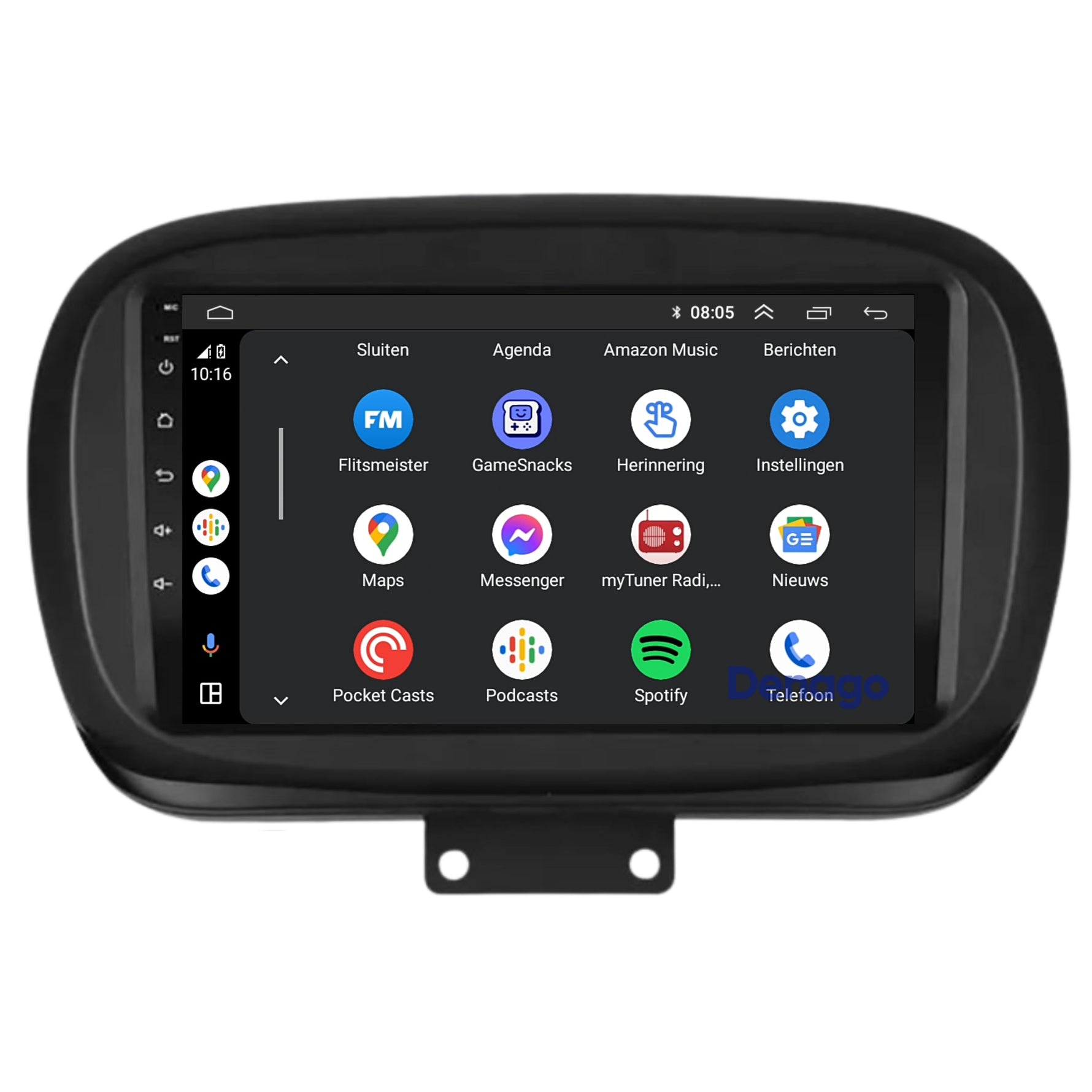 Fiat 500X CarPlay autoradio | 2014 t/m 2023 | Denago DNG-A147 | 9 inch | Android 13 | Draadloos CarPlay & Android Auto