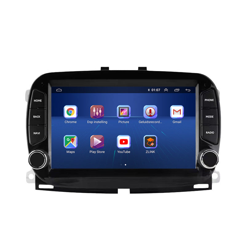 Fiat 500 CarPlay & Android Auto autoradio | 2016 t/m 2019 | Android 15 | Davilon | Zwart-3