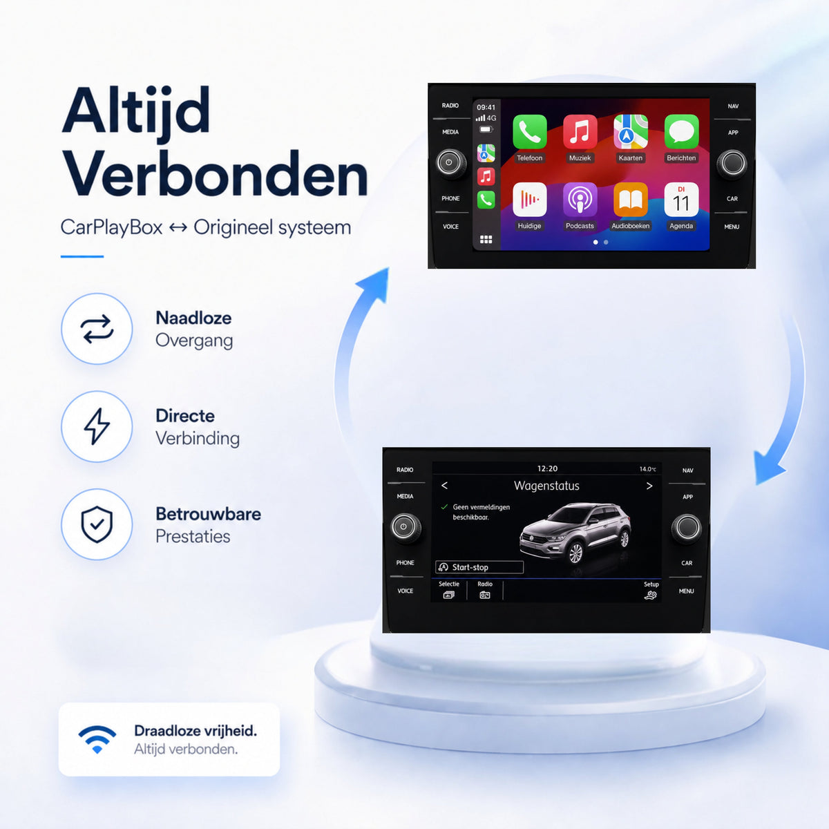 Volkswagen T-Roc | 2017 t/m 2026 | CarPlay & Android Auto Box | MIB-5
