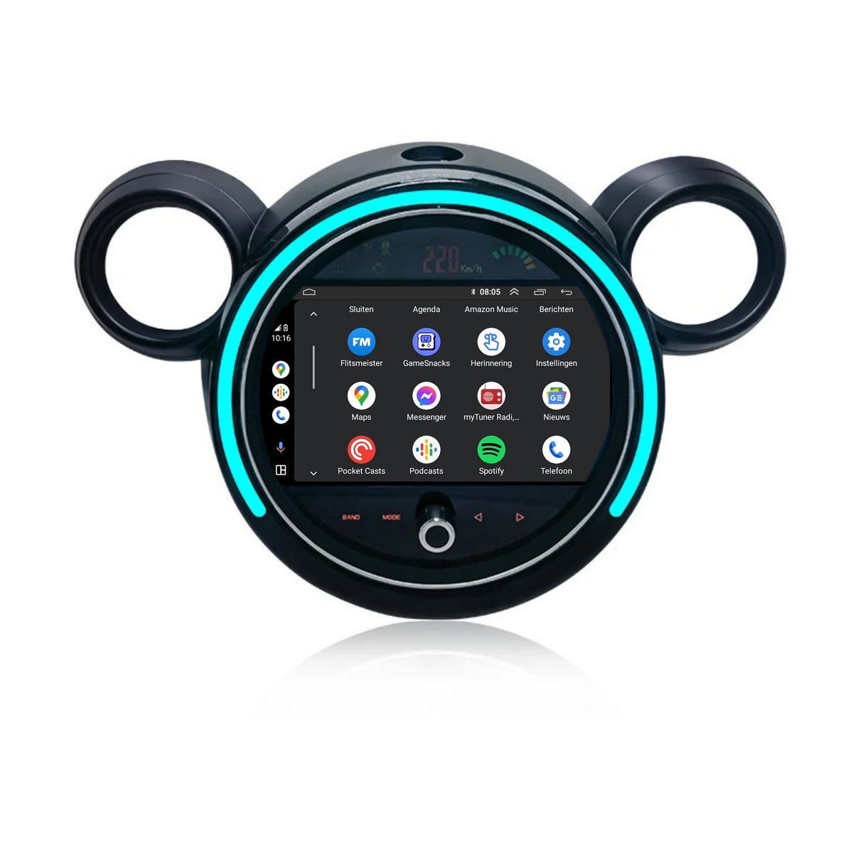 Mini Cooper Countryman R60 CarPlay & Android Auto Autoradio | 2011 bis 2014 | Android 13 | Davilon | Mit LED-Beleuchtung