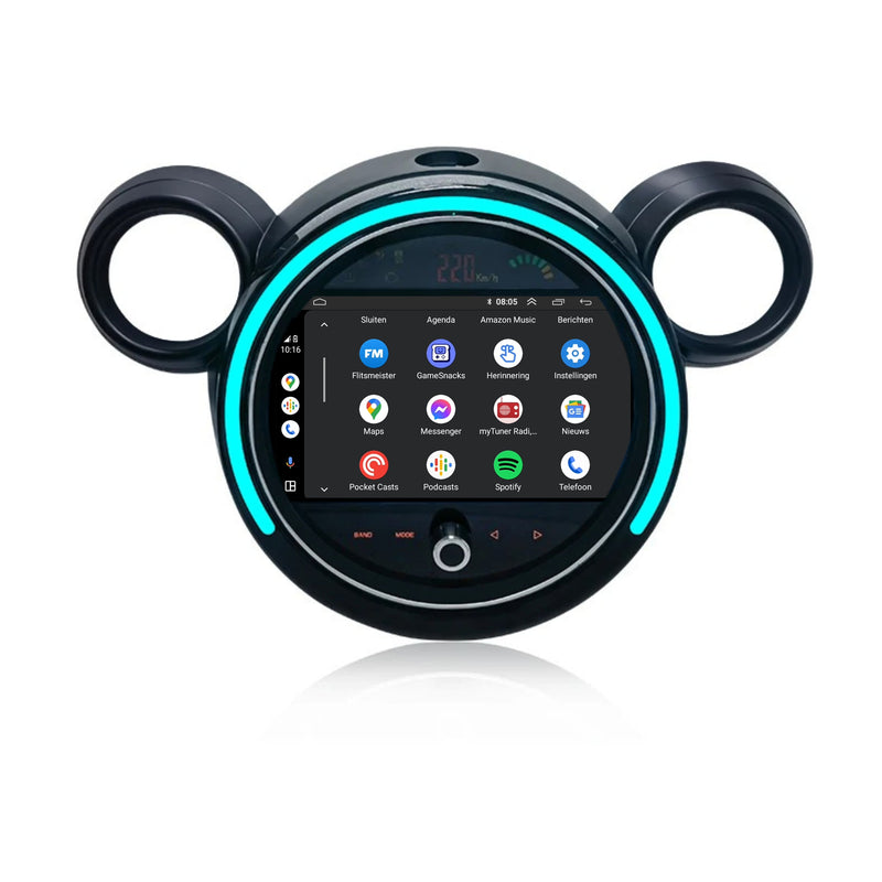 Mini Cooper Countryman R60 CarPlay & Android Auto autoradio | 2011 t/m 2014 | Android 15 | Davilon | Met LED-verlichting-2