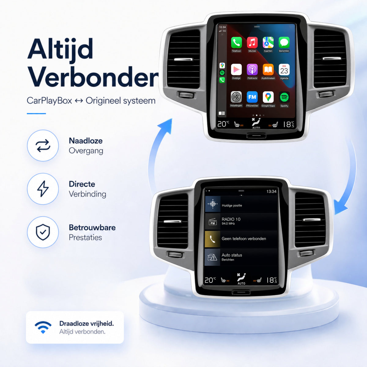 Volvo XC90 | 2015 t/m 2021 | CarPlay & Android Auto Box | Sensus Navigation-5