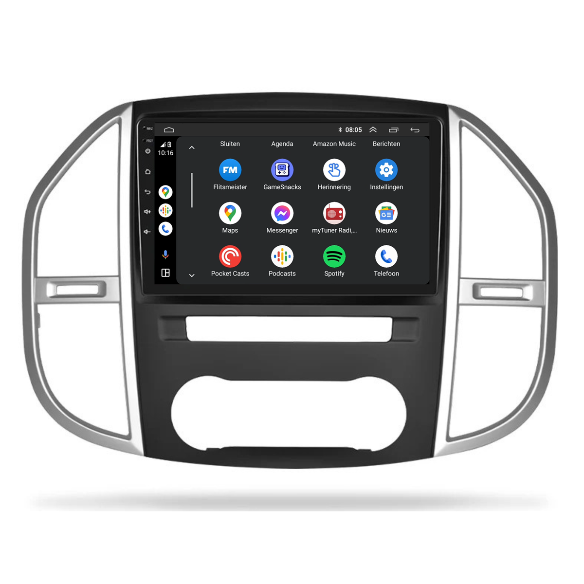 Mercedes Vito CarPlay & Android Auto autoradio | 2015 t/m 2024 | Android 15 | Davilon-8