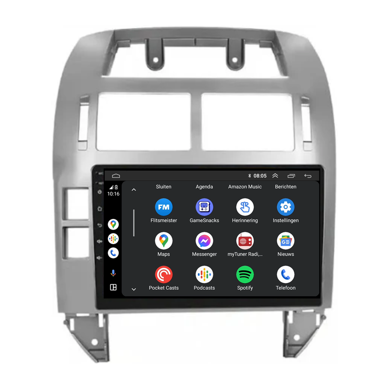 Volkswage Polo | Android 13 | Autoradio | 1999 t/m 2009 | CarPlay & Android Auto | Grijs-6