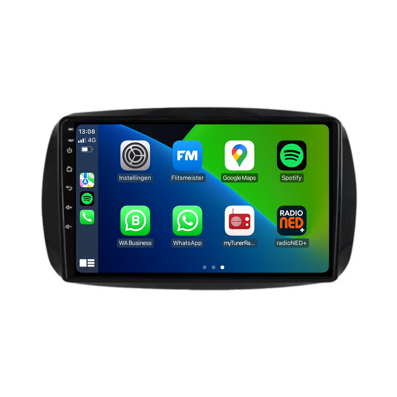 Smart Fortwo | Forfour | Android 13 | Autoradio | 2015 t/m 2019 | Carplay & Android Auto-1
