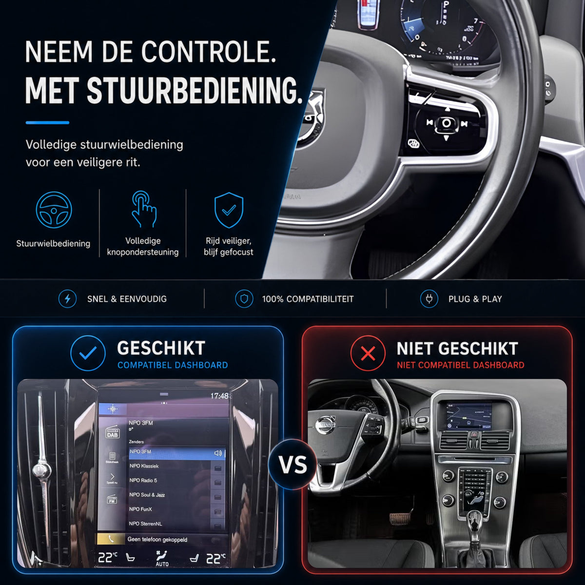 Volvo V90 | 2015 t/m 2021 | CarPlay & Android Auto Box | Sensus Navigation-6