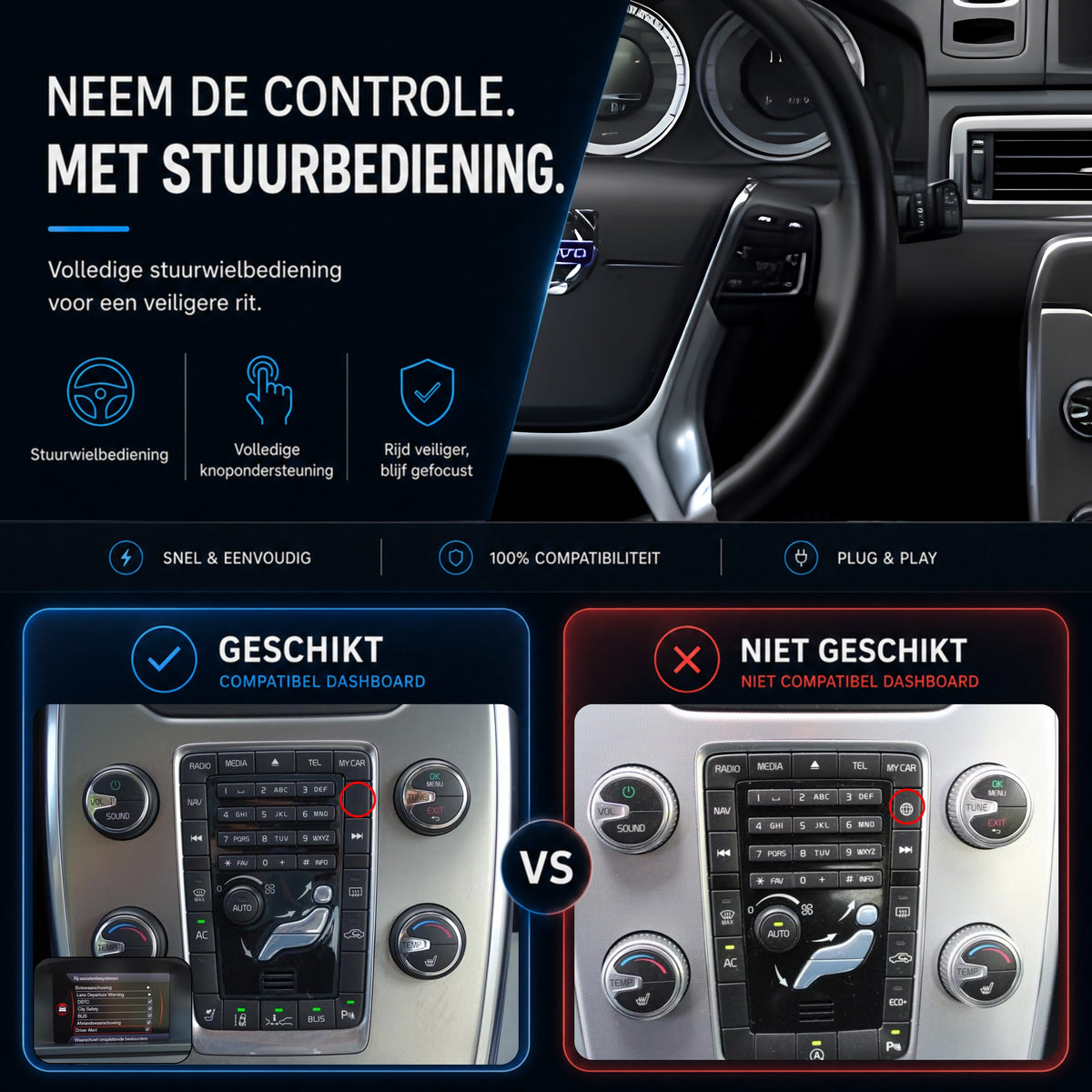 Volvo S80 | 2011 t/m 2014 | CarPlay & Android Auto Box | Sensus-6