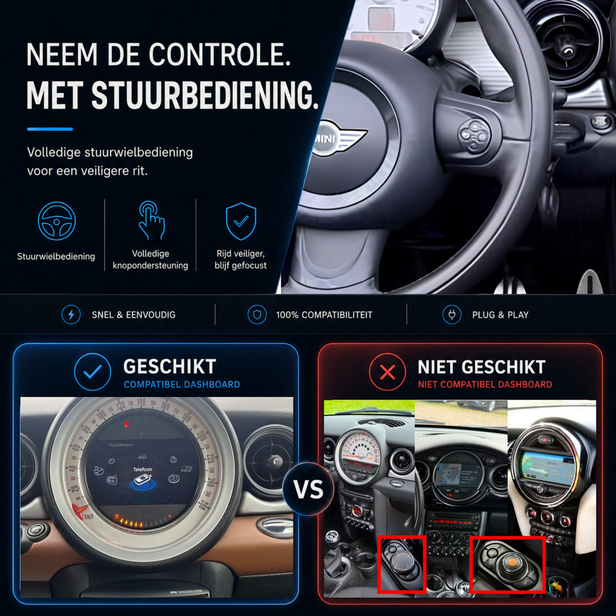 MINI Cooper | 2010 t/m 2013 | CarPlay & Android Auto Box-6