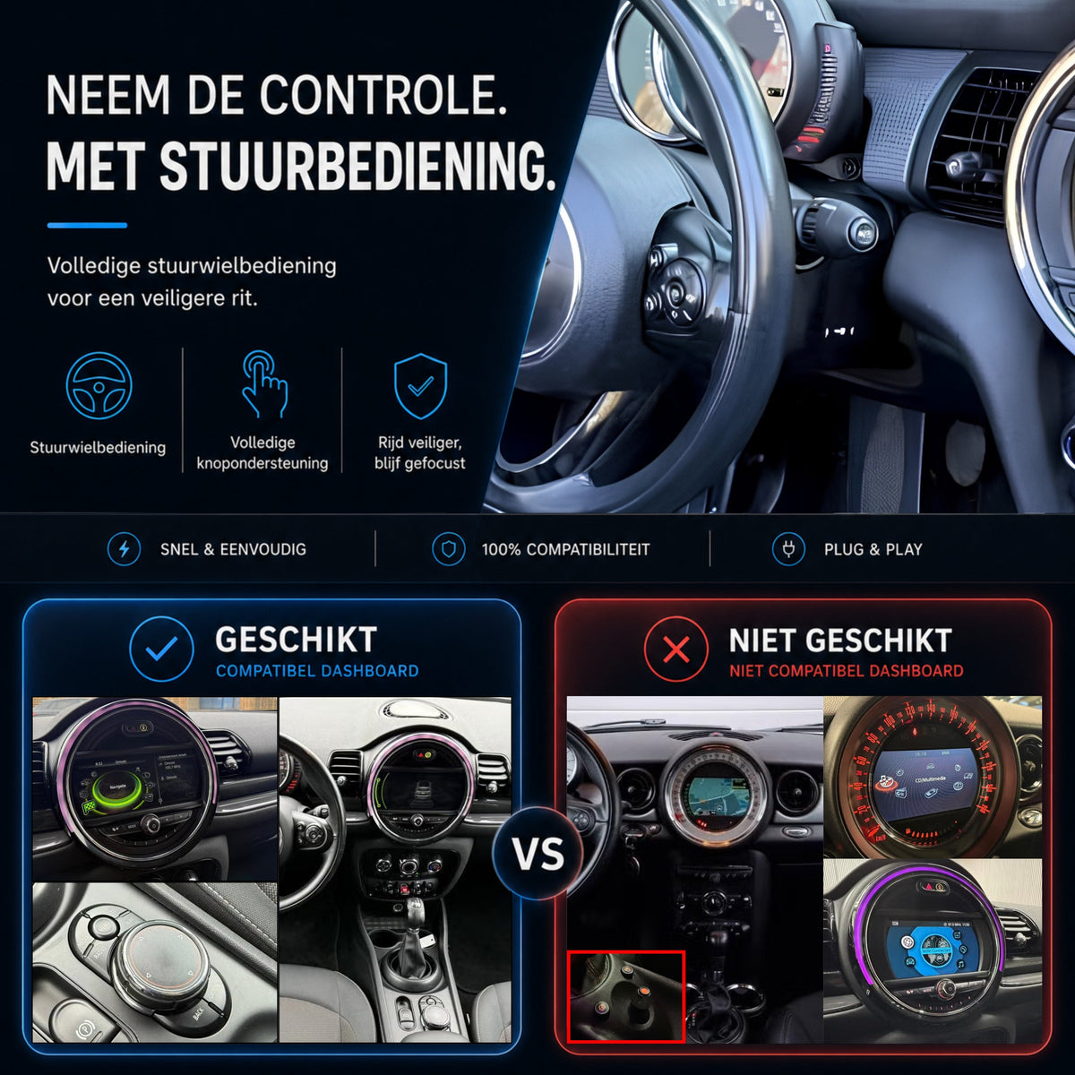 MINI Clubman | 2015 t/m 2017 | CarPlay & Android Auto Box-6