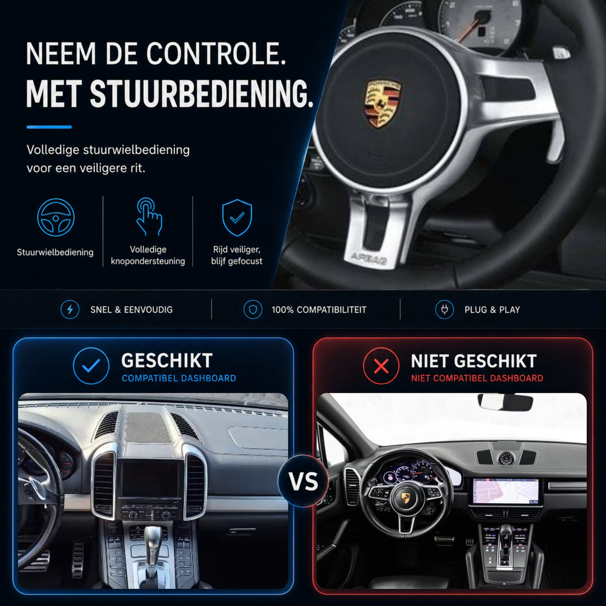 Porsche Cayenne (958) | 2010 t/m 2016 | CarPlay & Android Auto Box | PCM 3.1-6