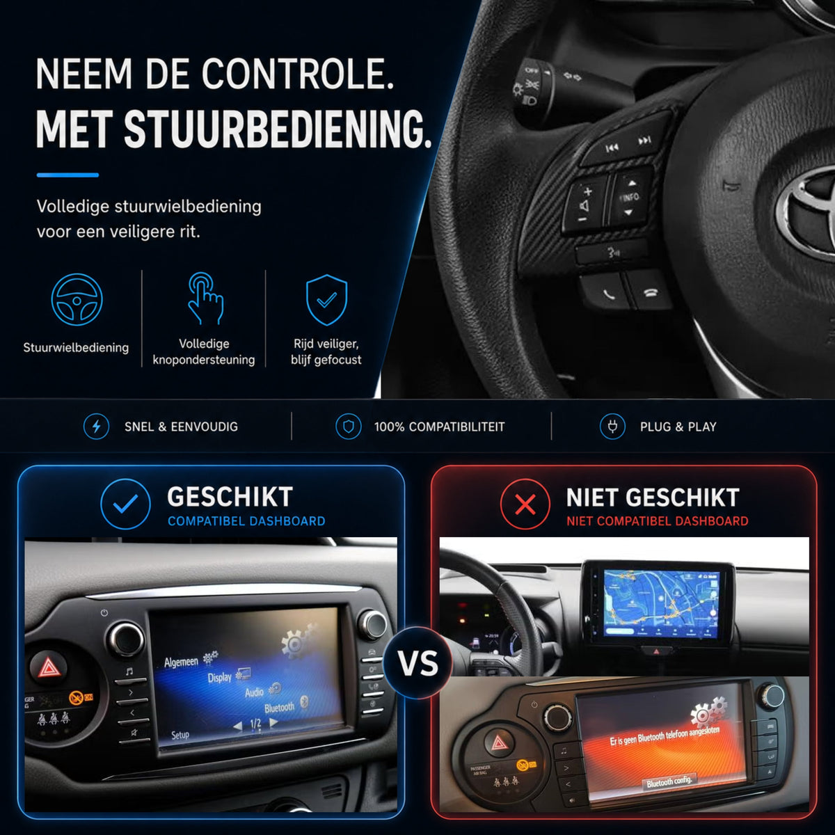 Toyota Yaris | 2017 t/m 2020 | CarPlay & Android Auto Box | Touch 2 | Fujitsu-6