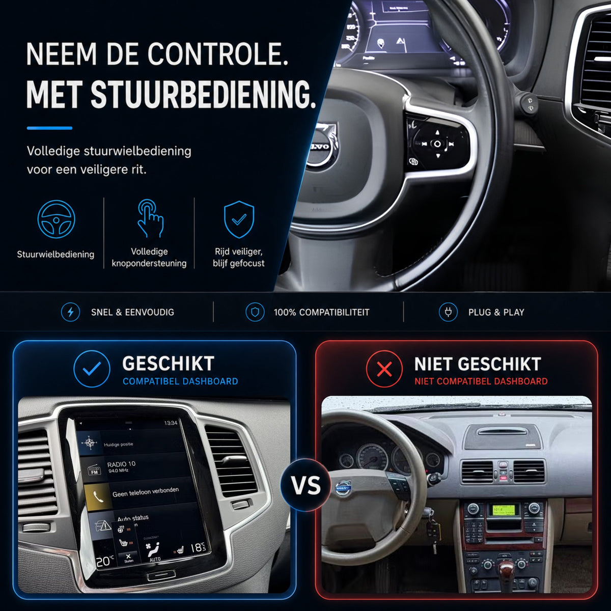 Volvo XC90 | 2015 t/m 2021 | CarPlay & Android Auto Box | Sensus Navigation-6