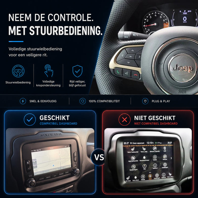Jeep Renegade | 2014 t/m 2018 | CarPlay & Android Auto Box | Harman-6