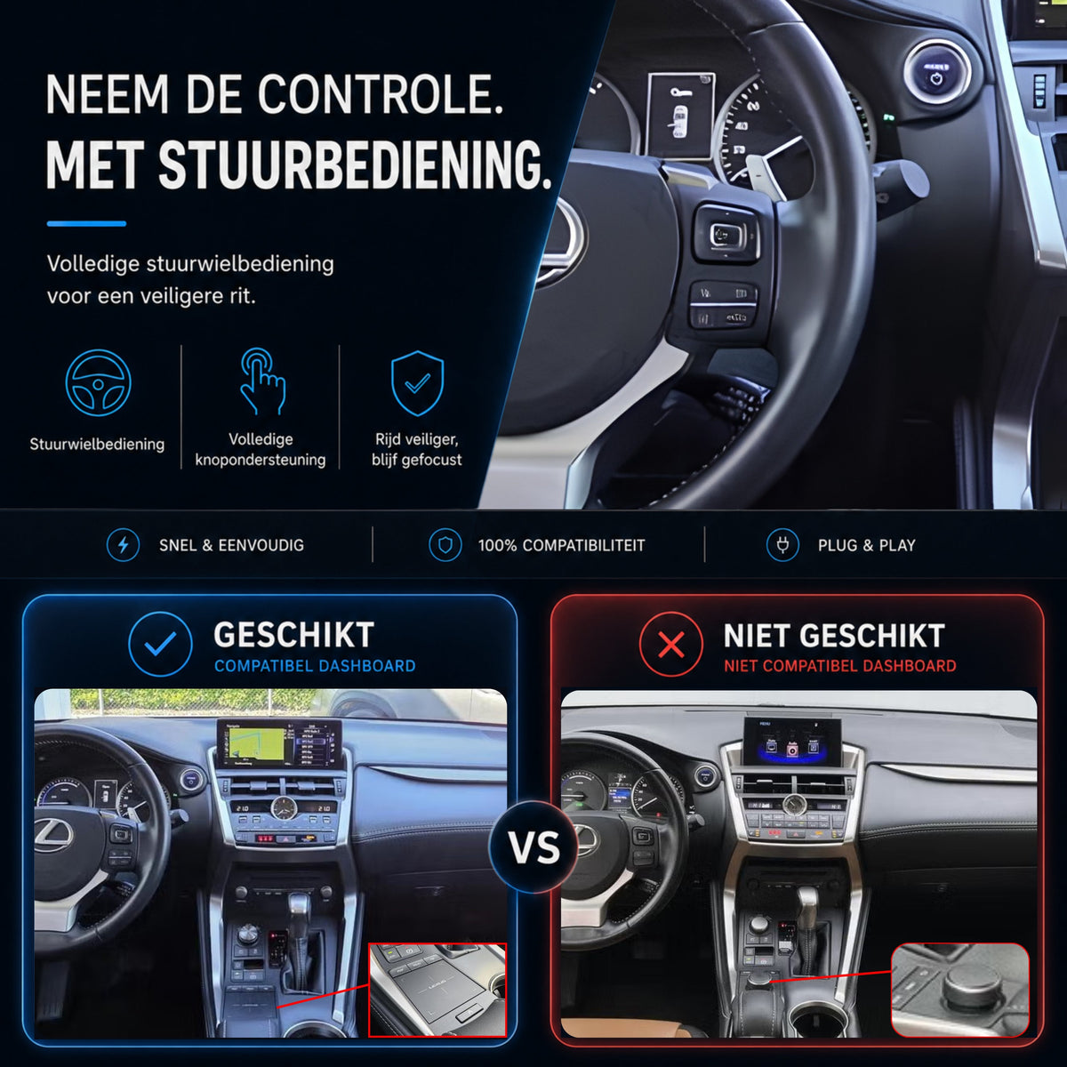 Lexus NX | 2018 t/m 2021 | CarPlay & Android Auto Box | Grote touchpad-6