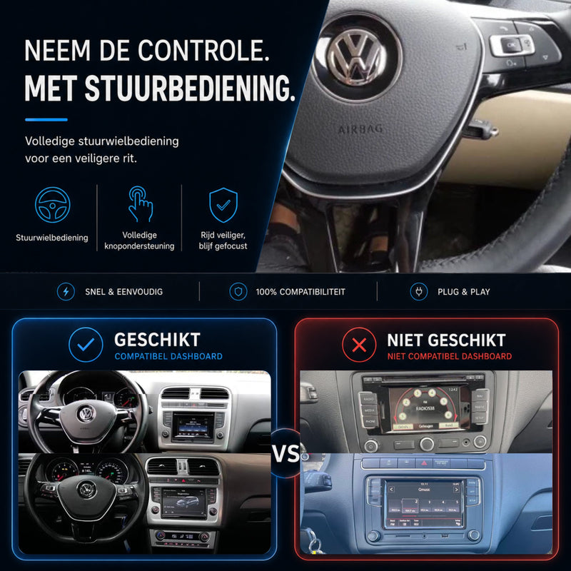 Volkswagen Polo | 2014 t/m 2026 | CarPlay & Android Auto Box | MIB-6