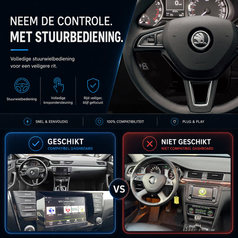 Škoda Superb | 2015 t/m 2021 | CarPlay & Android Auto Box | MIB-6