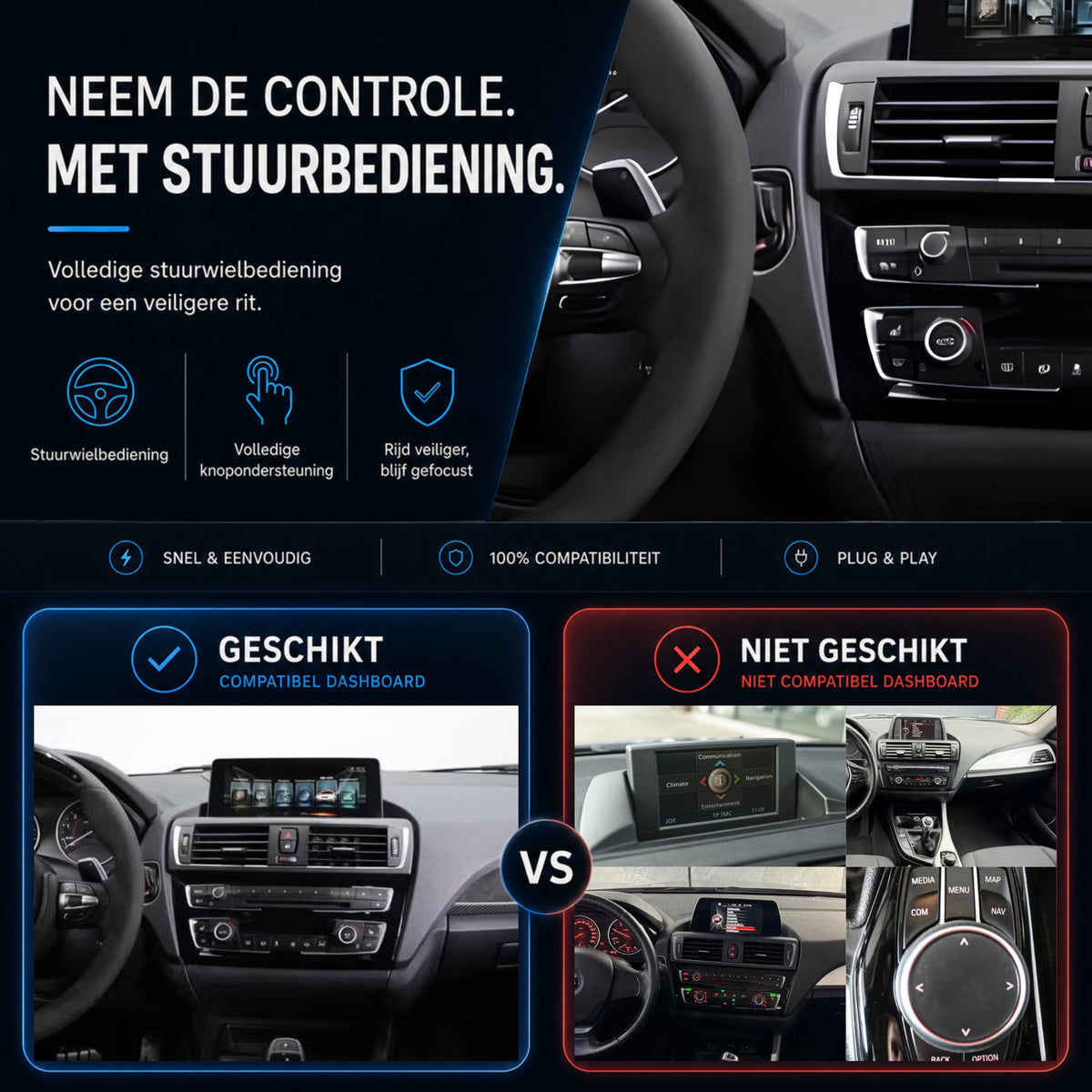 BMW 1 Serie F20/F21 | 2016 t/m 2019 | CarPlay & Android Auto Box | NBT EVO-6