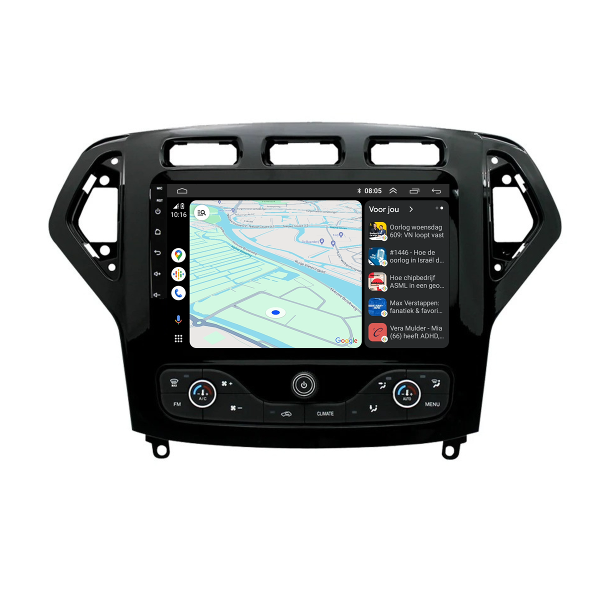 Ford Mondeo CarPlay & Android Auto autoradio | 2007 t/m 2014 | Android 15 | Davilon | Inclusief frame met airco-module-5